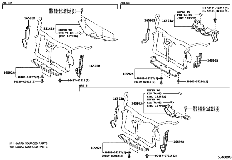 Front Fender Apron & Dash Panel For 2015 - 2018 Toyota Corolla Zwe182 