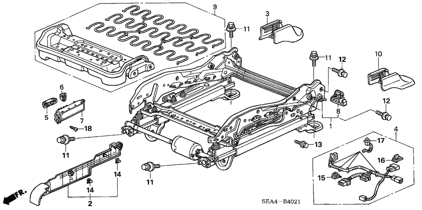 Front seat components