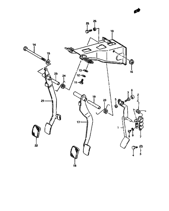 Pedal and pedal bracket
