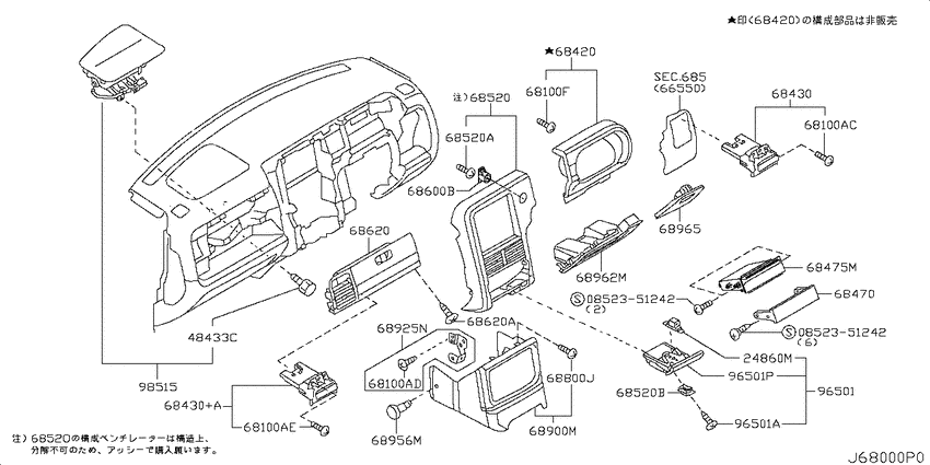 Instrument panel, pad & cluster lid