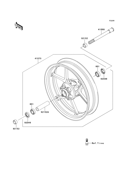 Front hub