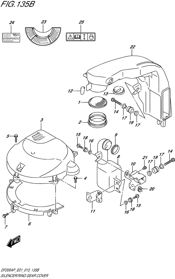 Silencer/ring gear cover