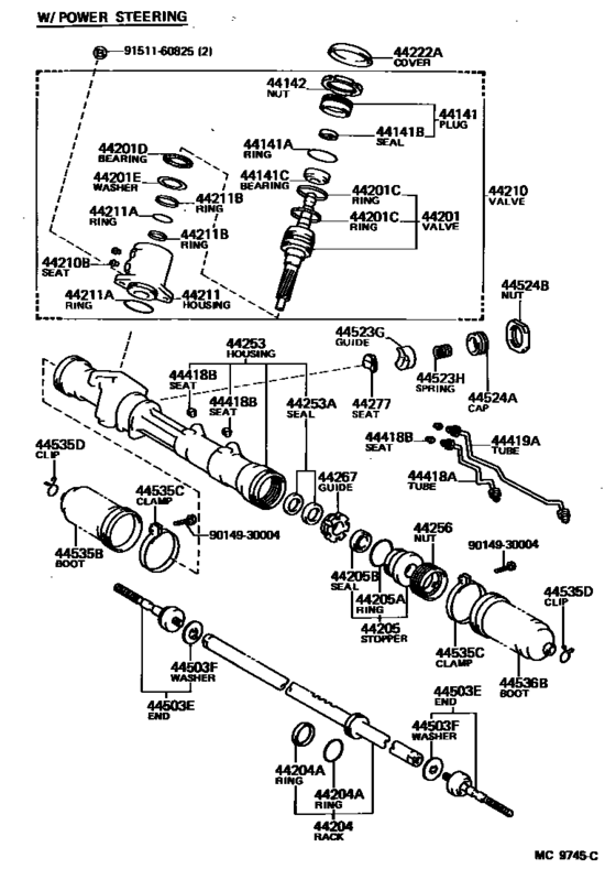 Front Steering Gear & Link for 1983 - 1987 Toyota COROLLA AE86 | Japan ...