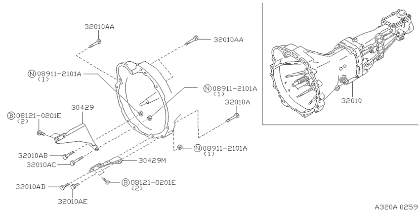 Manual transmission, transaxle & fitting