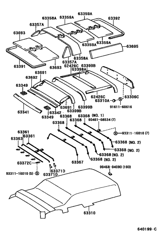 Roof Headlining & Silencer Pad