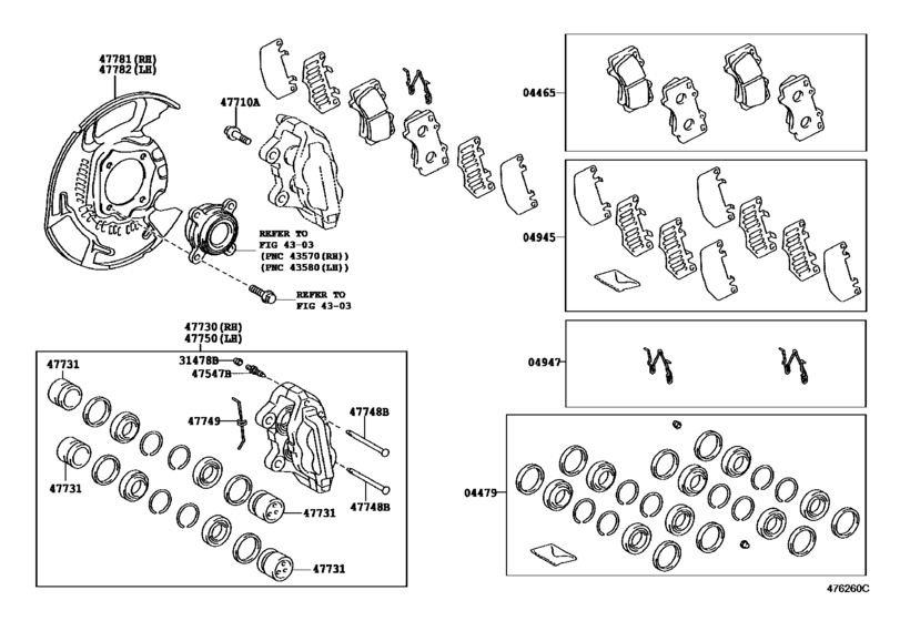 Front Disc Brake Caliper & Dust Cover