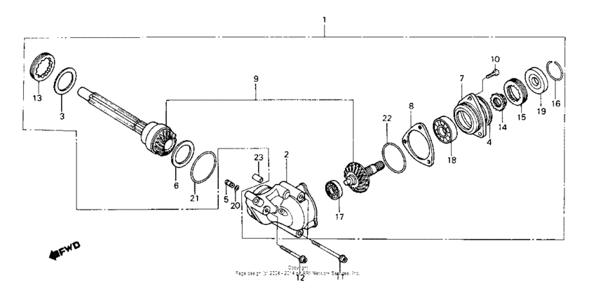 Side gear case