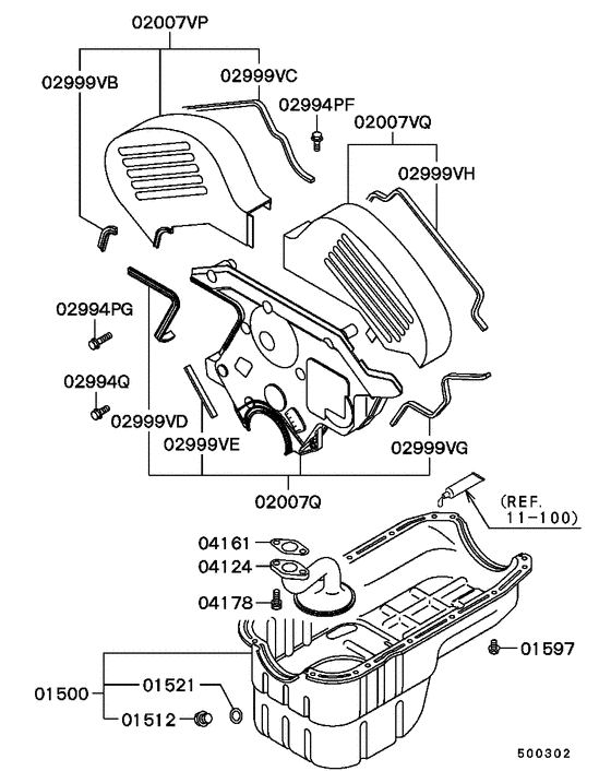 Cover,rear plate & oil pan