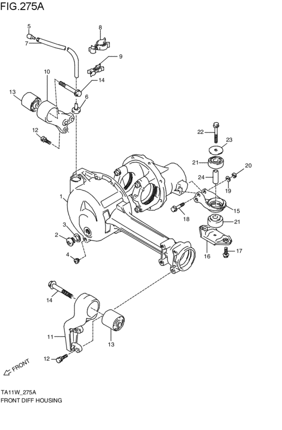 フロントデファレンシャルハウジング