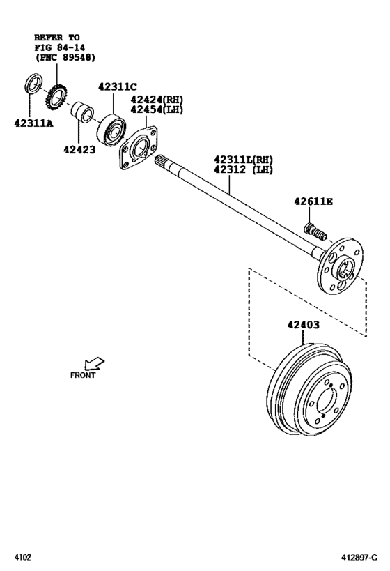 Rear Axle Shaft & Hub