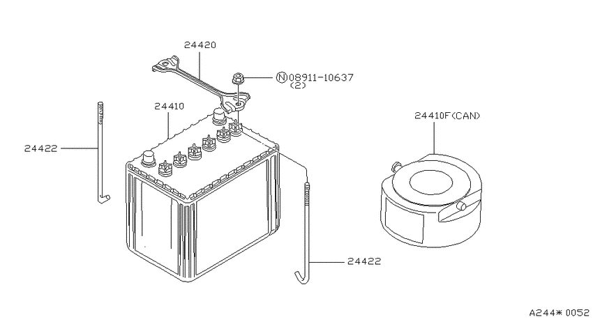 Battery & battery mounting