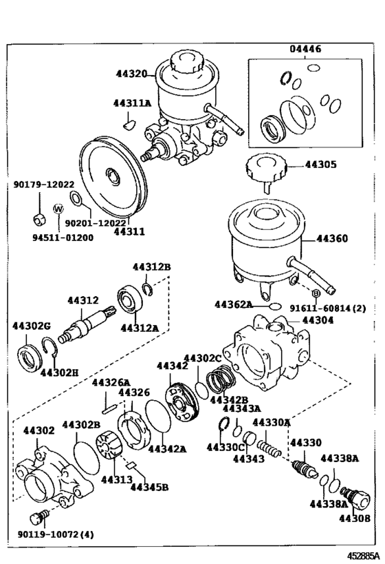 Vane Pump & Reservoir (Power Steering)