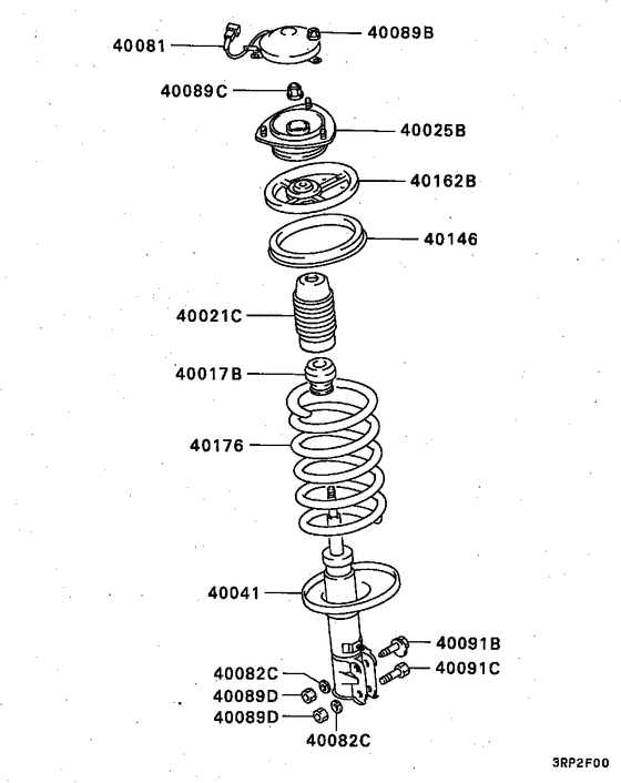 Front susp strut & spring