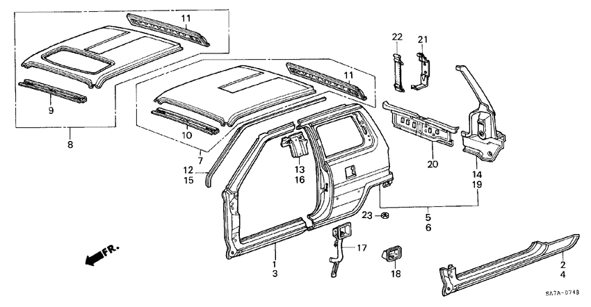 Body structure components