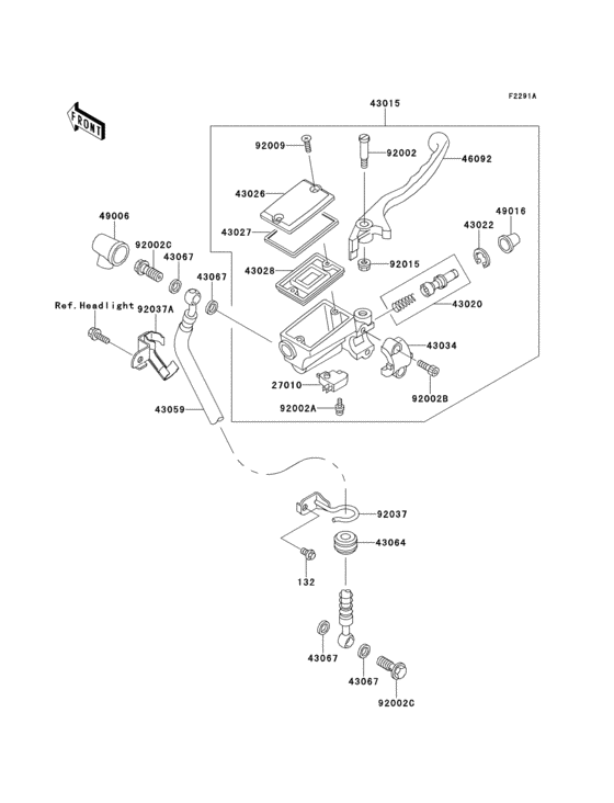 Front master cylinder