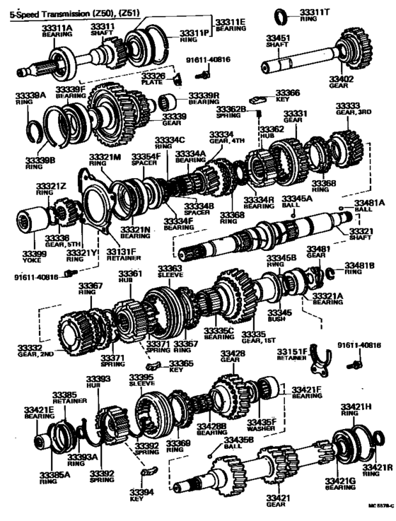 Transmission Gear (Mtm) for 1979 1982 Toyota TERCEL AL11 Europe