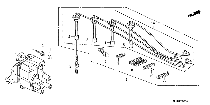 High tension cord/ spark plug