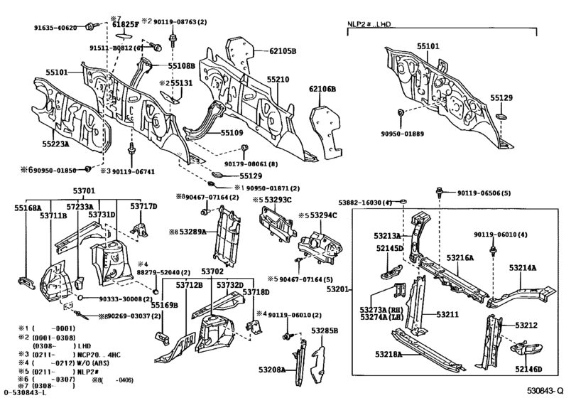 Front Fender Apron & Dash Panel