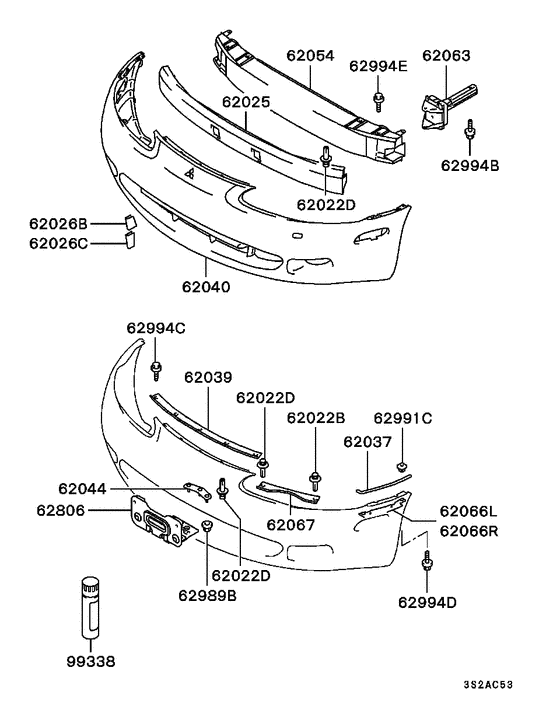 Front bumper & support