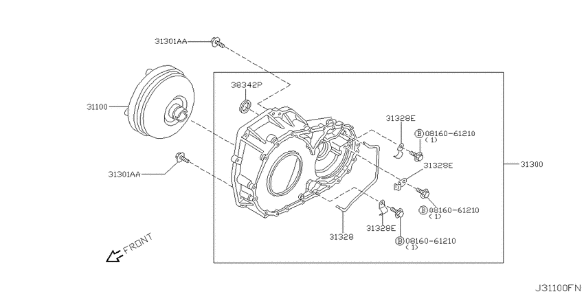 Torque converter,housing & case