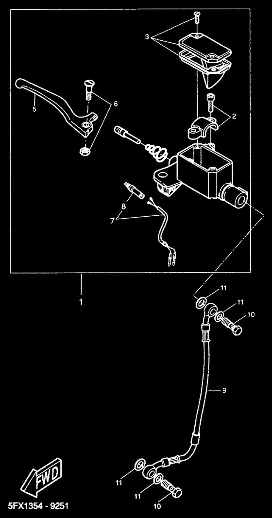 Front master cylinder