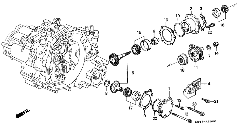 Transfer bevel gear