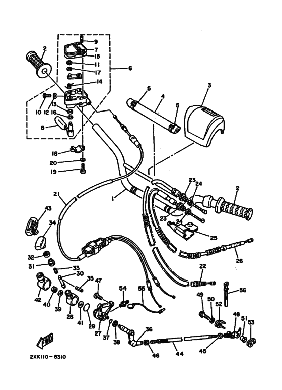 Steering handle & cable