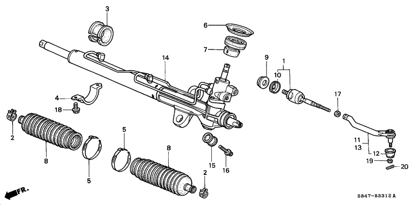 Power steering gear box