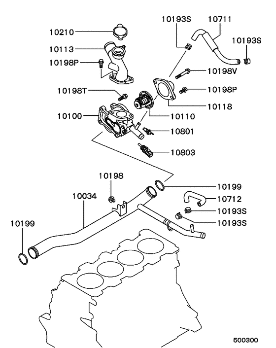 Water pipe & thermostat