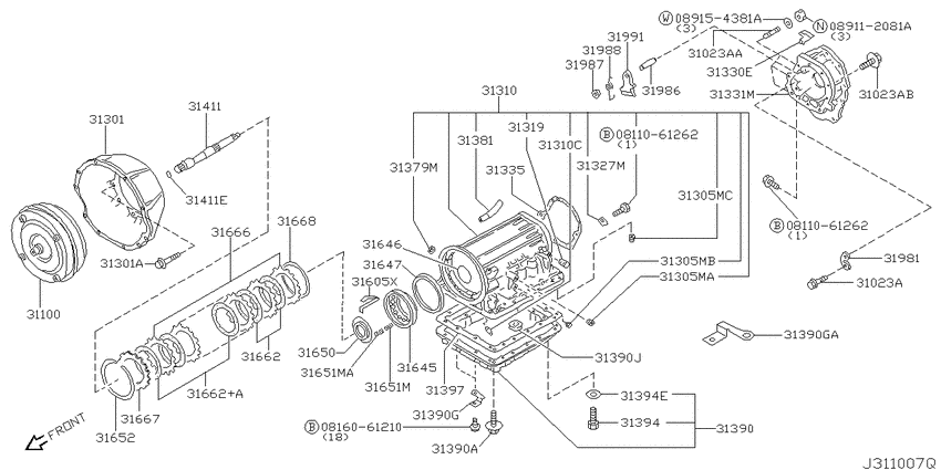 Torque converter,housing & case