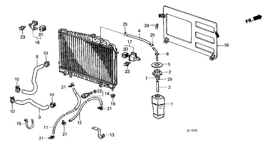 Radiator hose/ reserve tank