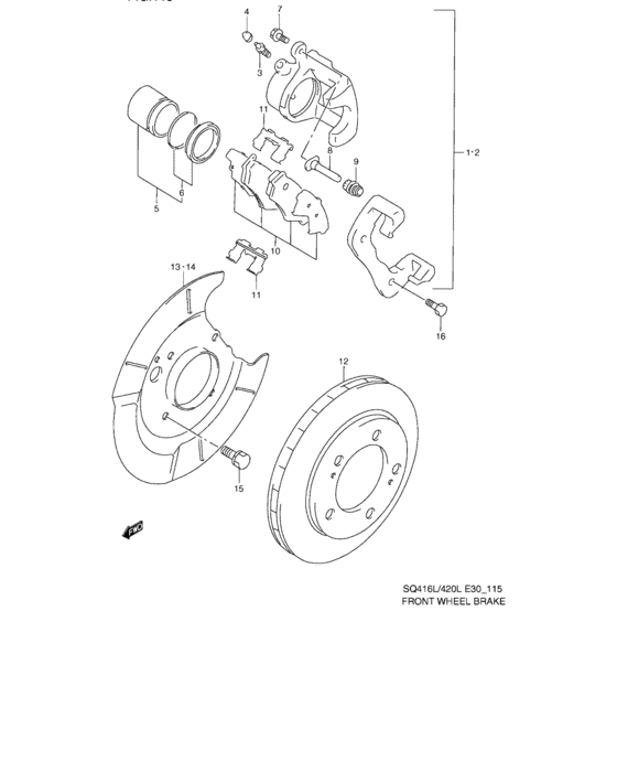 Front wheel brake