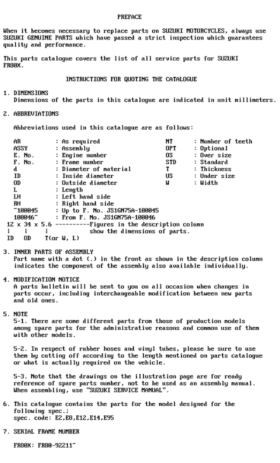 Catalog preface