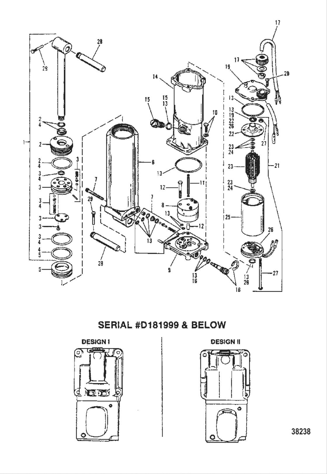 Power Trim Components (S/n: 0D181999 And Below)