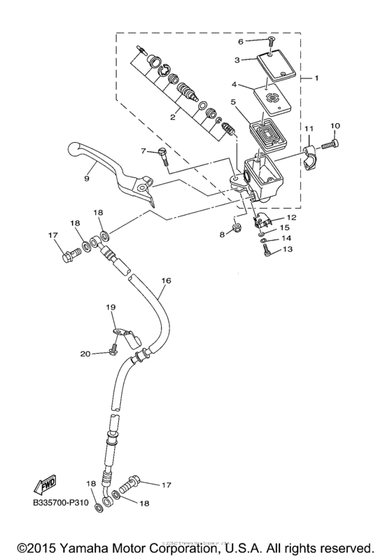 Front master cylinder