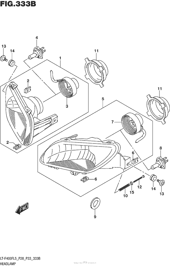 Headlamp (Lt-F400Fl5 P33)