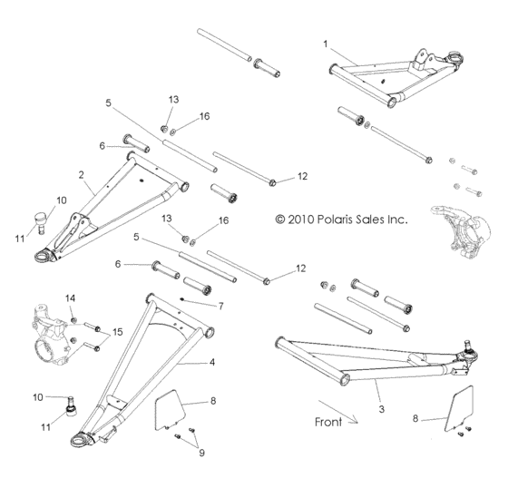 Suspension, front control arms