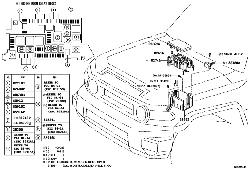 Switch & Relay & Computer for 2007 2018 Toyota FJ CRUISER GSJ15