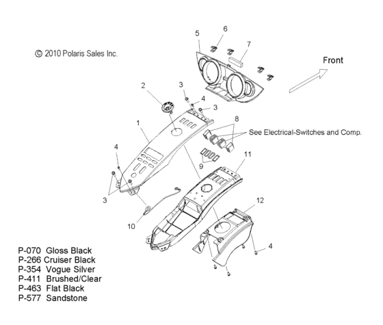Body, console bridge and bezel