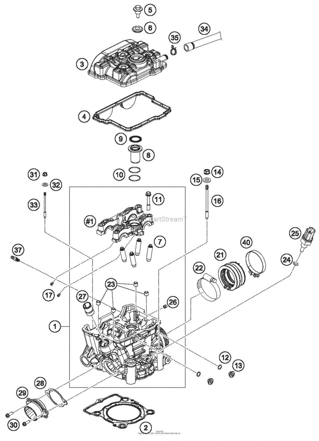 Cylinder Head for 2018 KTM 250 | US/EU sales region, , 18081766-939479