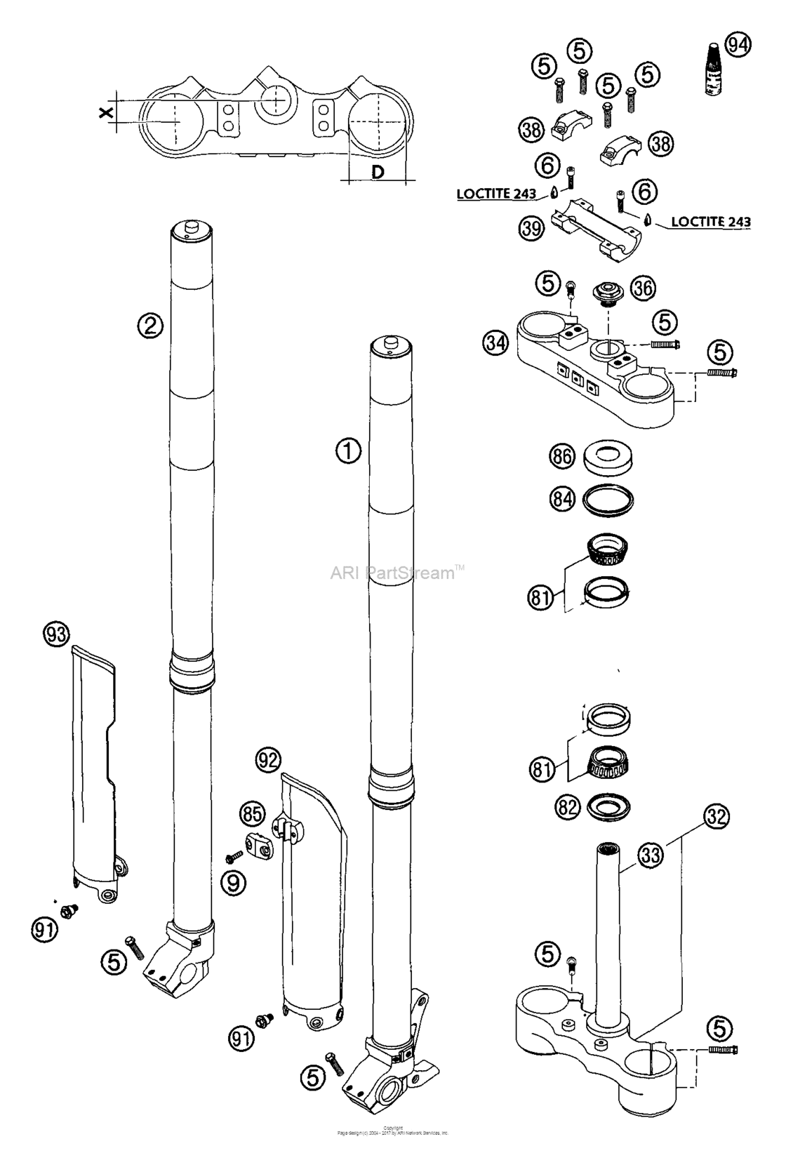 Front Fork White Powder Usd