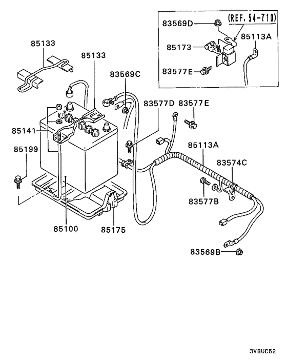 Battery cable & bracket