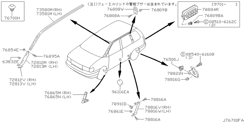 Body side fitting