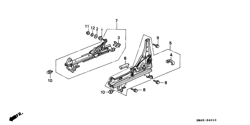 Front seat components
