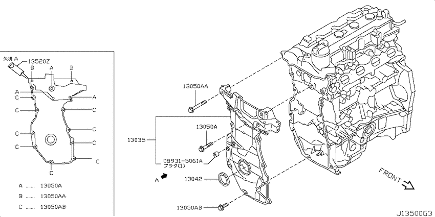 Front cover & fitting