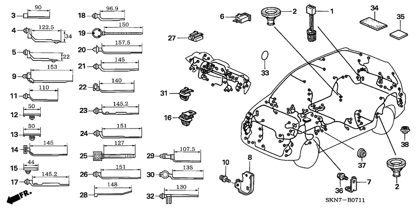 Harness band/bracket