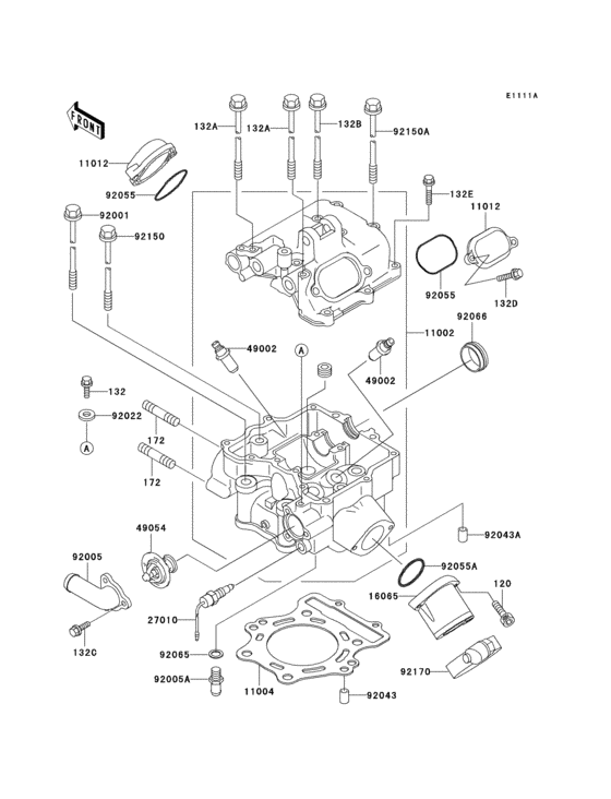 Cylinder head(vf400ae515523-)