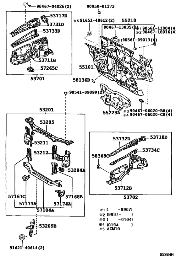 Front Fender Apron & Dash Panel
