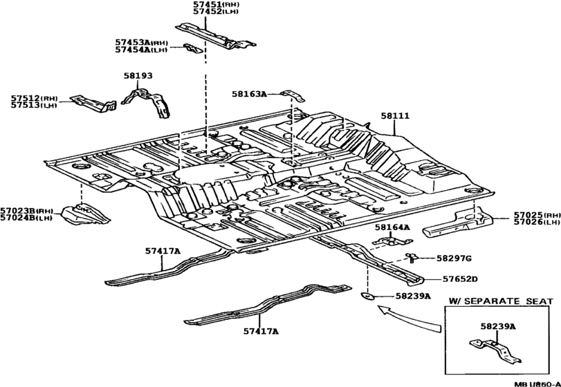 Front Floor Panel & Front Floor Member