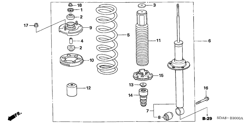 Rear shock absorber